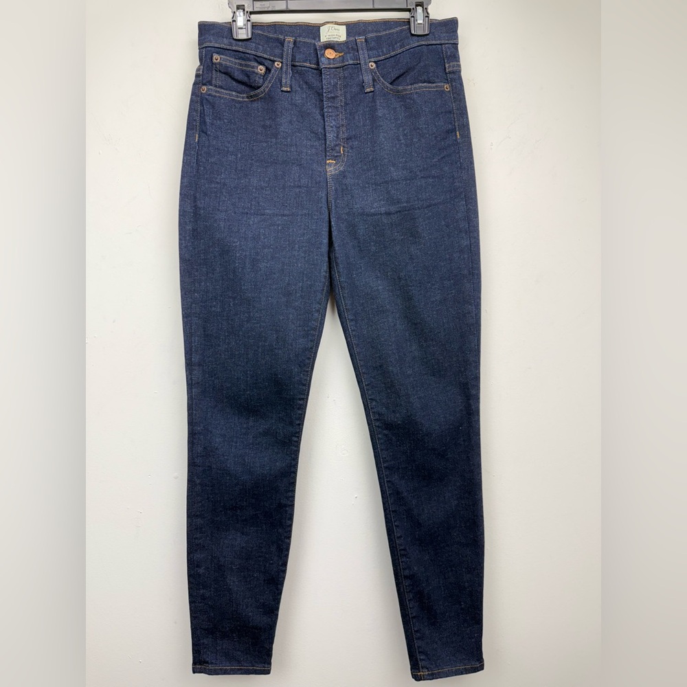 J. Crew size 30 Women’s Blue Denim 9” High Rise Toothpick Skinny Jeans